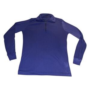 Vintage‎ Patagonia Capilene 1/4 Zip Base Layer Mens Large Navy Blue USA Skiing